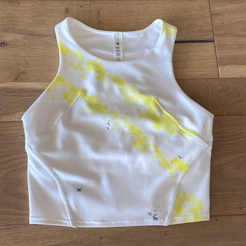 Lululemon Invigorate Tank top- size 4 - color cross court Wash electric lemon